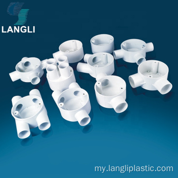 Foshan စက်ရုံလျှပ်စစ် PVC ပိုက် Fittings လက်ဝါးကပ်တိုင်